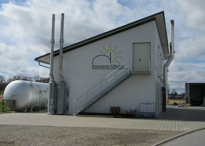 Heizkraftwerk Nahwärme Völlkofen im Gewerbegeiet Bachäcker